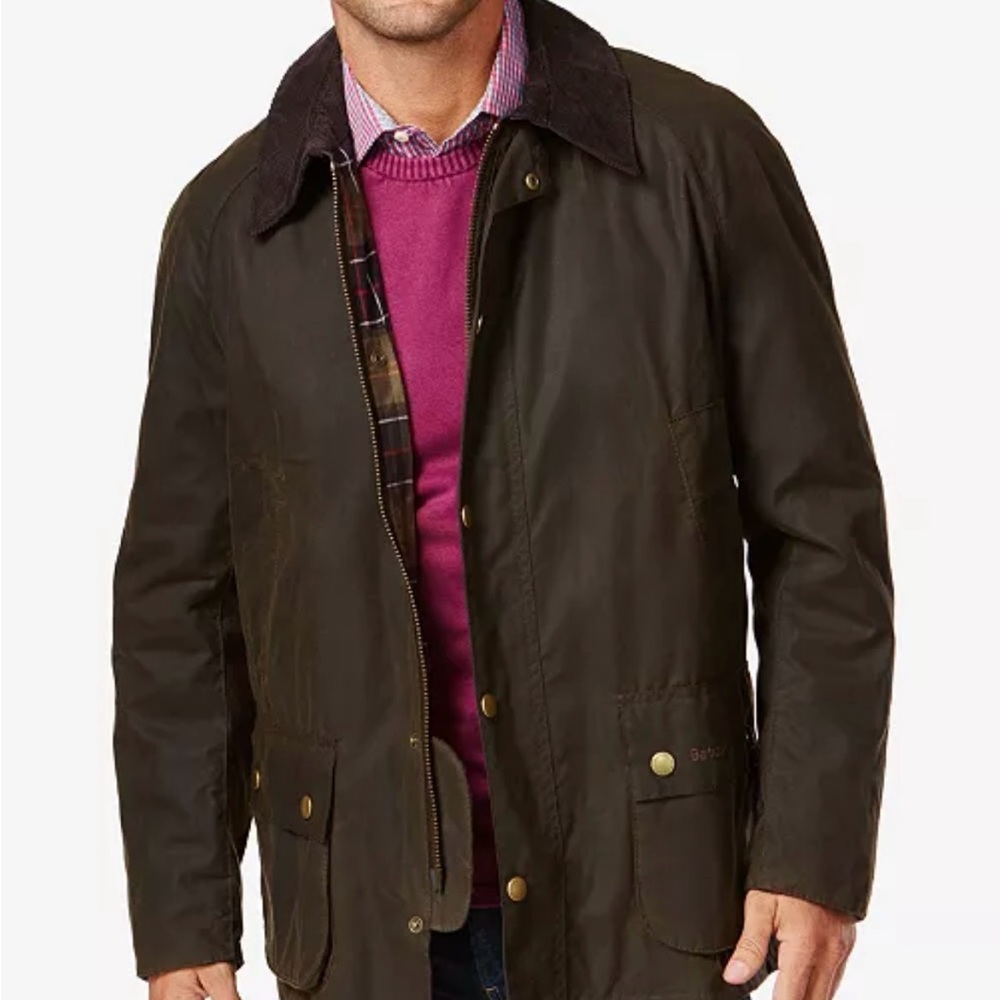 Barbour Men's Olive Ashby Waxed Jacket